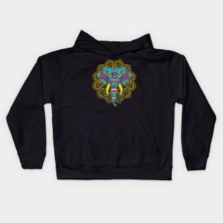 Elephant Colorful Mandala Kids Hoodie